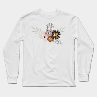 Boho Floral Design Long Sleeve T-Shirt